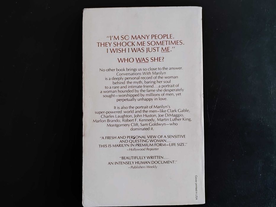 Conversations with Marilyn (livro em inglês; 1977)