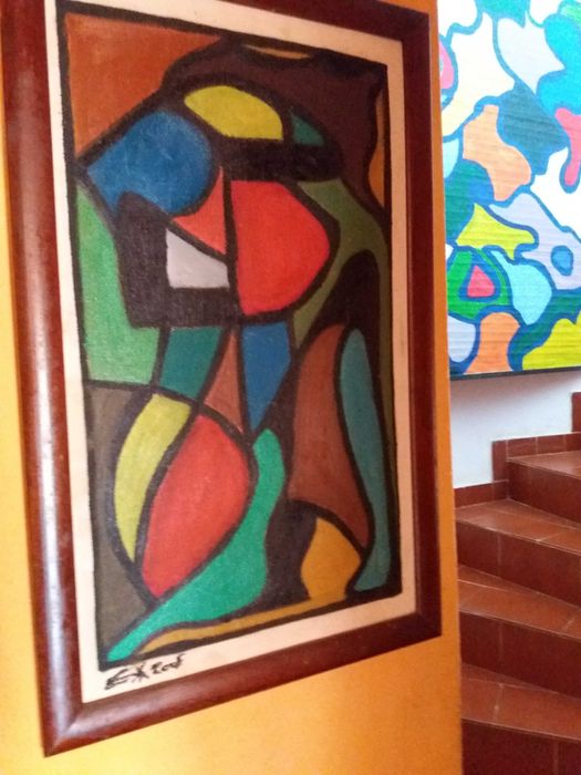 Quadros telas plantas artificiais relógio vasos loiças