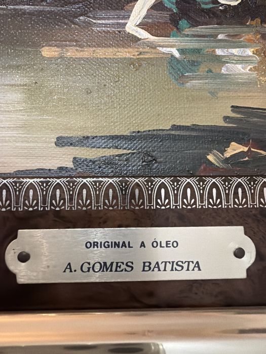 Quadro a óleo do artista A. GOMES BATISTA
