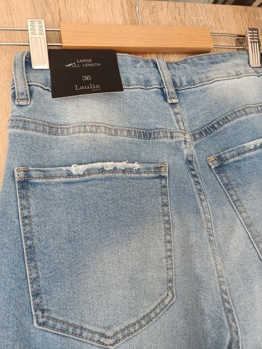 Spodnie wide leg jeans wysoki stan laulia