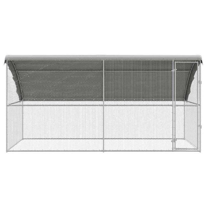 Conjunto de 2 gaiolas para frangos em aço galvanizado 400 x 200 x 200 cm