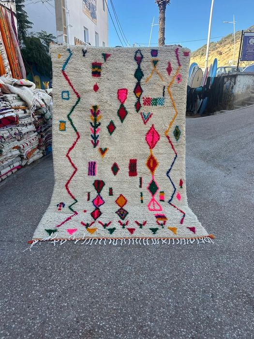 Tapete Marroquino Azilal 250×150 Handmade 100% sheep wool