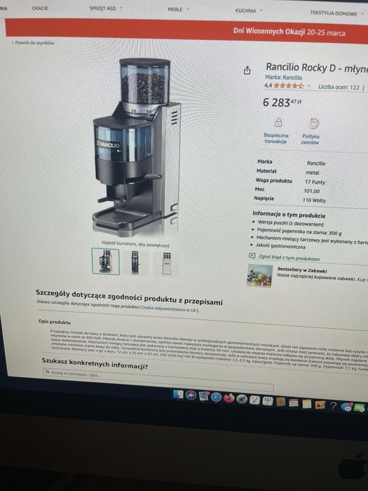 Młynek do Kawy Rancilio Rocky