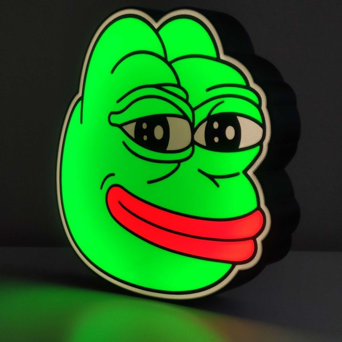 Żaba Pepe frog meme smutna żaba z memów lampka logo LED Sad Pepe prezent przegryw mem