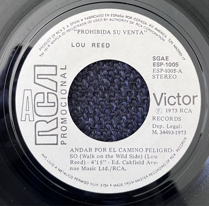 Lou Reed - The Kinks  7/45 promocional