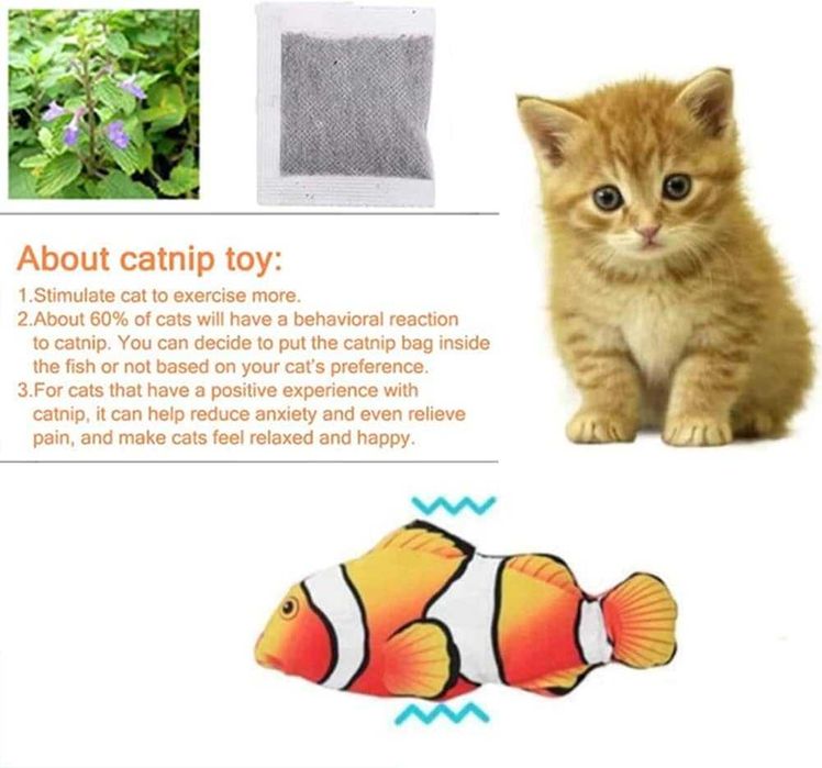 Vários peixes interativos brinquedo para gatos com MOVIMENTO - NOVO