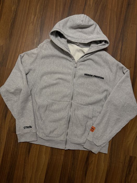 Heron Preston Zip Hoodie Grey