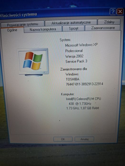 Laptop Toshiba Satellite a135 s2246