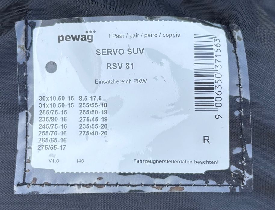 correntes Pewag SUV para neve - novas