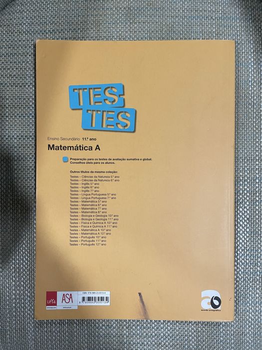 Livro de Testes Matemática A 11 ano64552053775363121