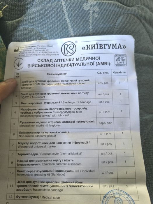 Аптечка військова
