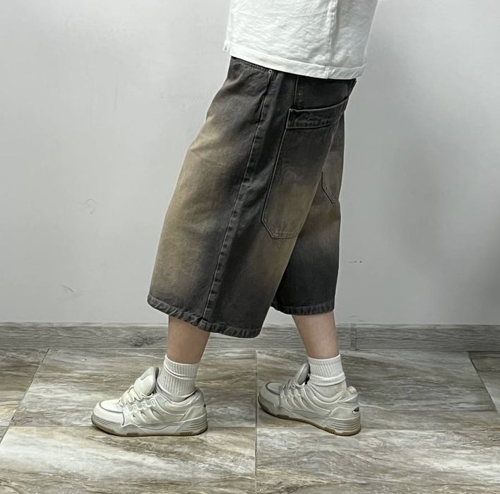 Нові мега широкі шорти джинсові SUPER BAGGY rap shorts jaded london ty
