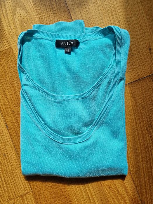 Camisola azul turquesa da marca Antea do El Corte Inglés