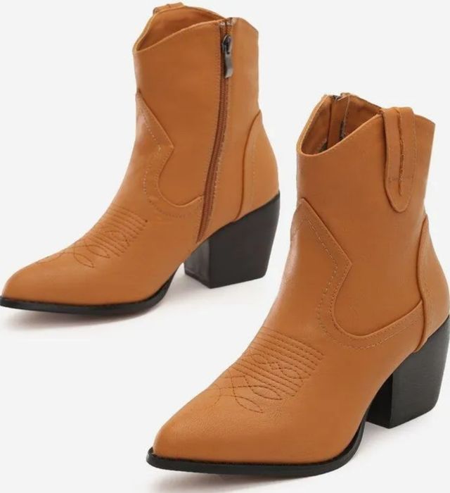 ## NOWE brązowe kamelowe kowbojki Vices kozaki botki roz. 40 ##