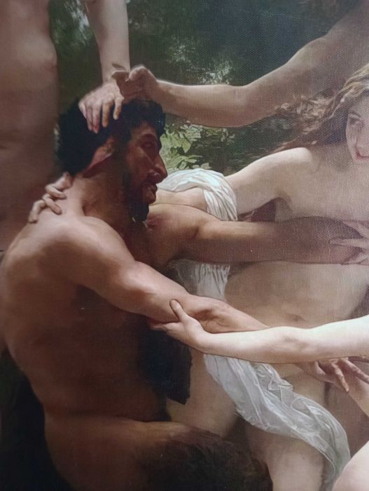 Obraz na płótnie - Nimfy i Satyr, William-Adolphe Bouguereaut, 50x70cm