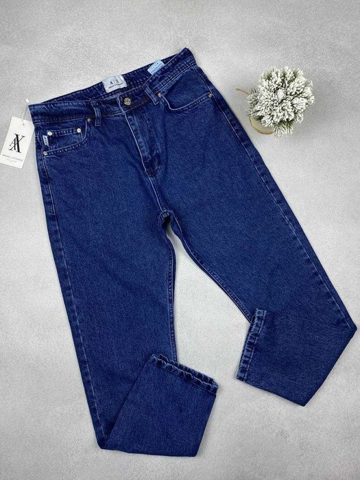 Чоловічі джинси мом Armani / Темні чоловічі штани Армані Джинси армані