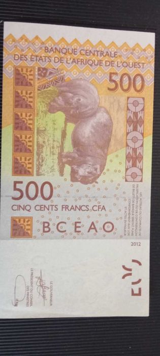 500 francos CFA 2012 (novos da nota mais circulada) ...