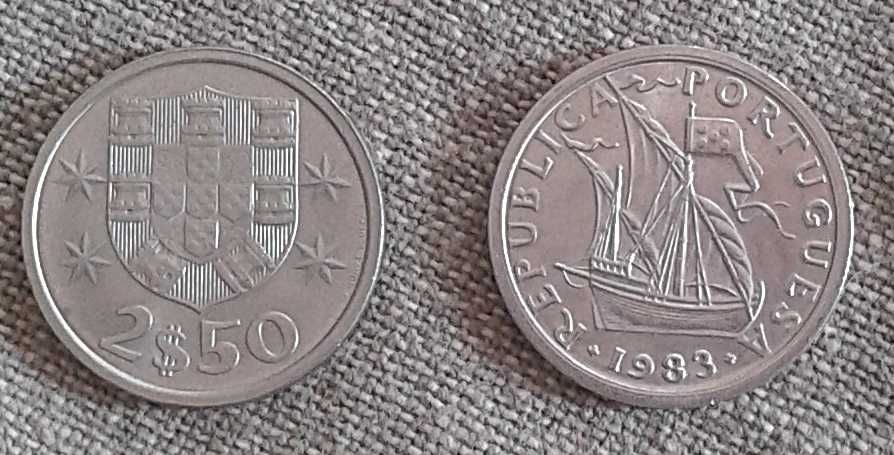 2$50  série 1963-85:  15 moedas todas anos diferentes