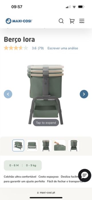 Berço lora com colchao novo sem uso