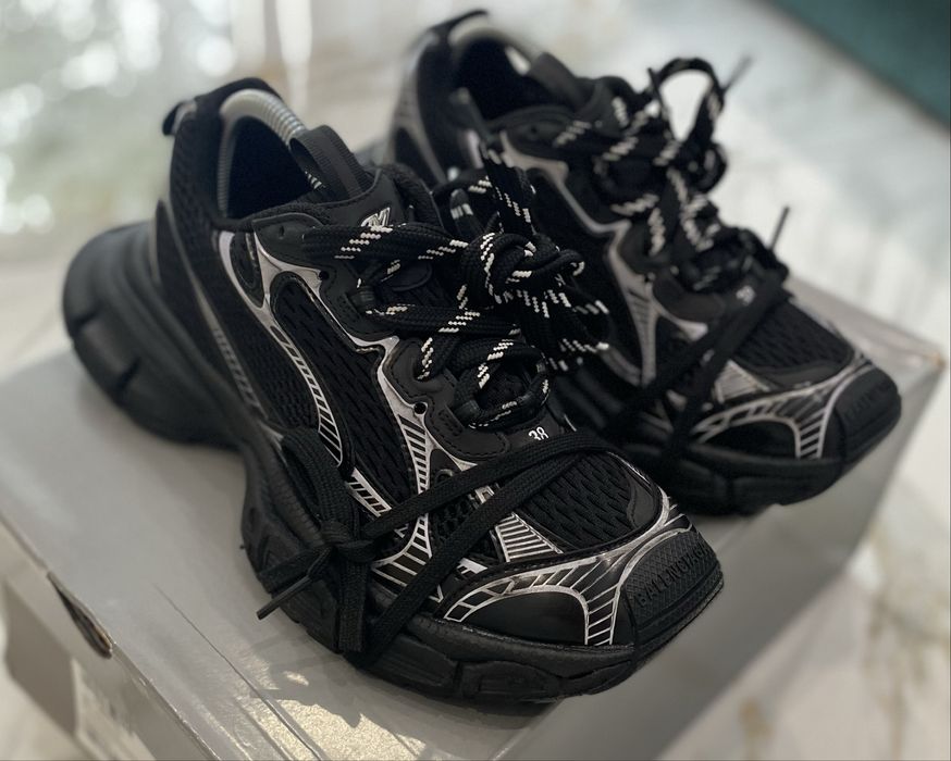 Balenciaga 3XL 38 original black new on runner sneakers women баленсиага