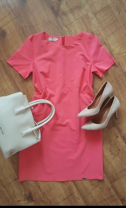 Sukienka koralowa różowa Luiza 40
