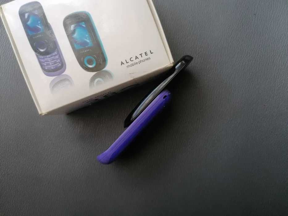 Alcatel one touch 380 rozsuwany fioletowy zestaw