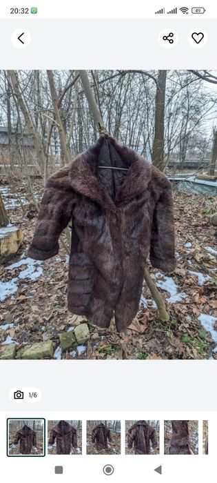 Натуральная шуба нутрия