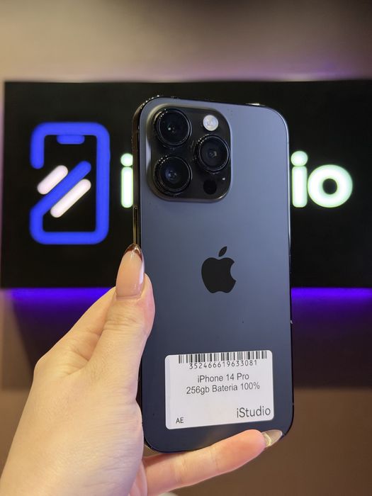 iPhone 14 Pro 256GB Czarny- BATERIA 100%- Stan bardzo dobry – Raty 0% – Wysyłka / Odbiór Warszawa GWARANCJA 12 MIESIĘCY!!!