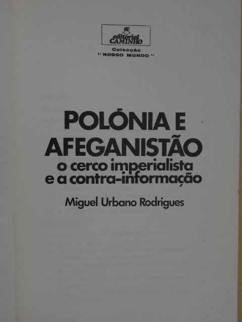 Polónia e Afeganistão de Miguel Urbano Rodrigues