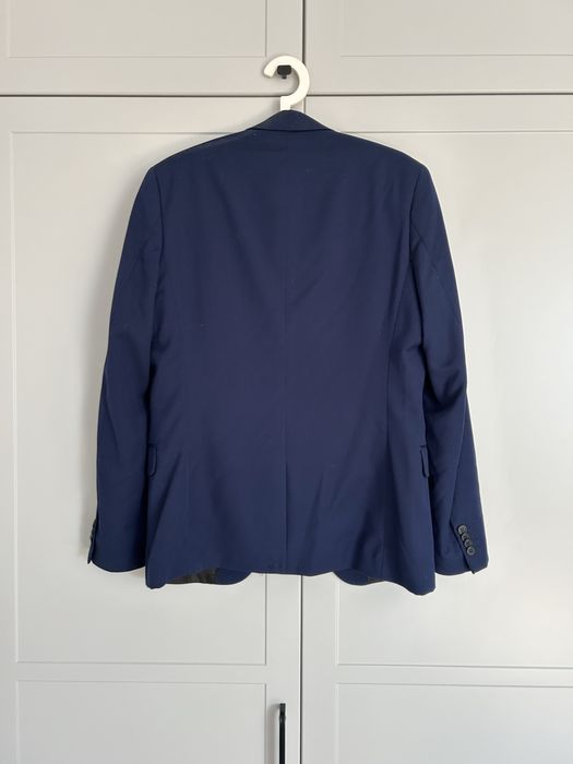 Garnitur męski granatowy niebieski H&M slim fit 54 komplet