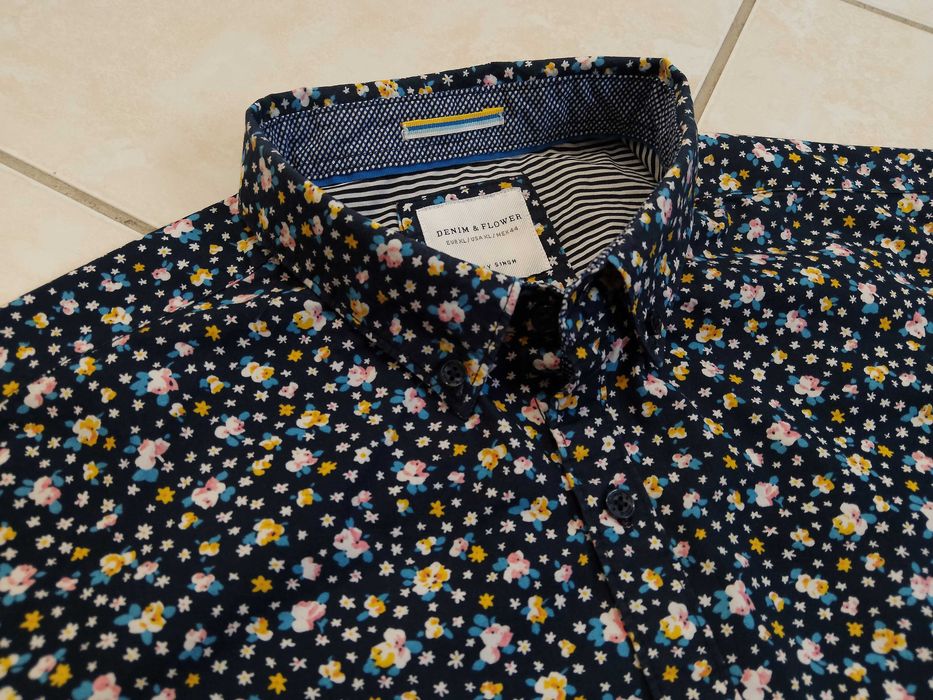 DENIM & FLOWER USA - NOWA! Koszula Męska krótki rękaw rozmiar XL