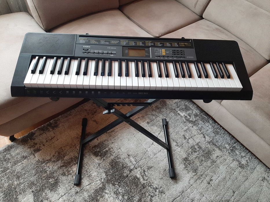 Keyboard Casio CTK-2500 ze statywem + gratisy