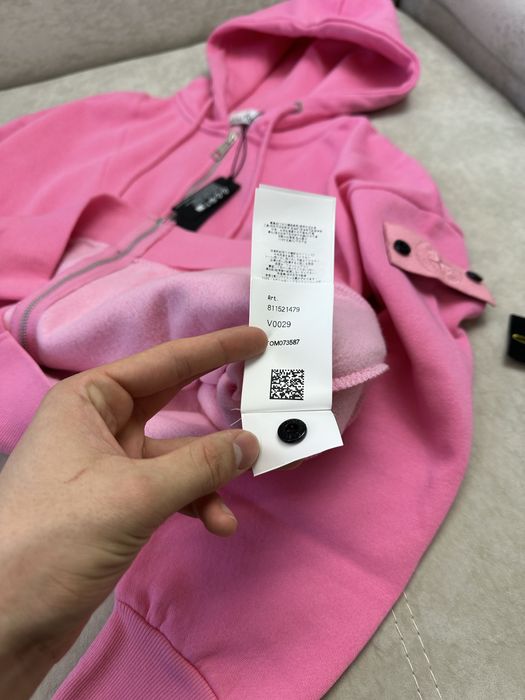 Рожева зіп худі pink Stone Island | Аунтефік ОЛХ ДОСТАВКОЮ!