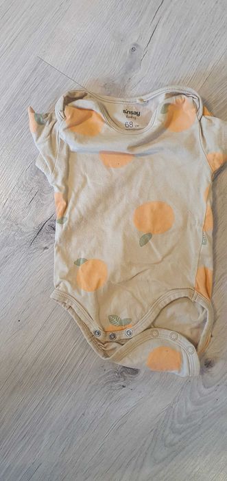 Zestaw ubranek niemowlęcych 68: body + pajac + spodnie