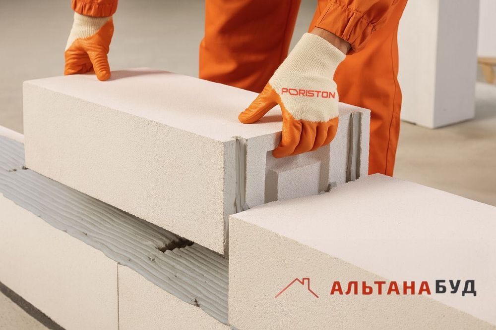 Газоблок PORISTON (газобетон Аерок) D400 500, блоки 300 з доставкою