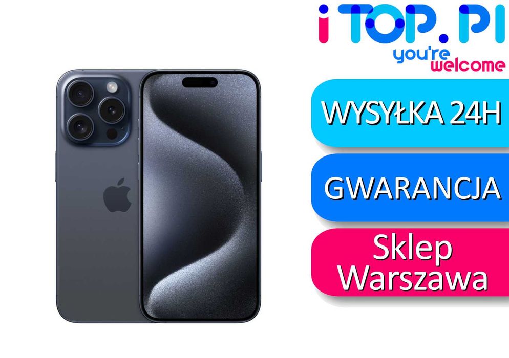 iPhone 15 Pro Max 512GB eSIM - Niebieski - Bateria 100% -Sklep iTop