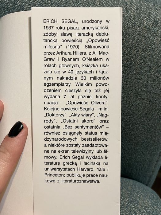 Erich Segal - Opowieść Olivera