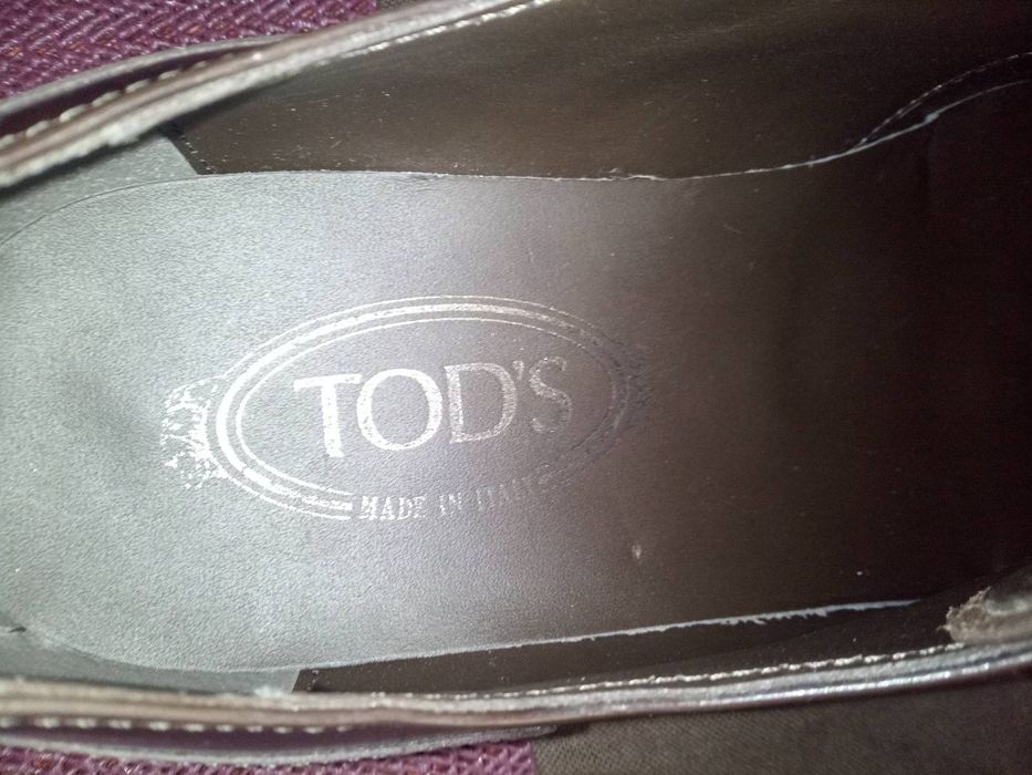 Tod's brogue derby gommino sole оригінальні шкіряні туфлі чоловічі