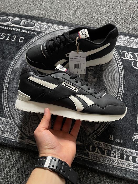 Reebok Royal Glide Ripple – czarne nowe z metką / klasyczne sneakersy