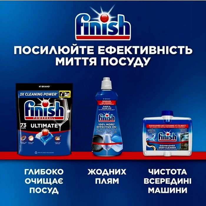 Фініш Finish для посудомийки,  побутова хімія з Європи