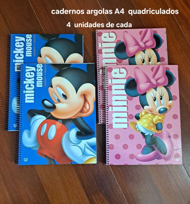 Cadernos A4 e A4 - quadriculados e pautados