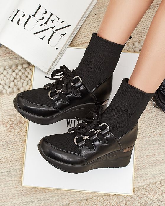 36 37 38 botki 39 40 41 sportowe na koturnie za kostkę koturny sneaker