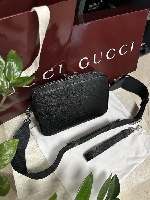 Сумка Gucci повний комплект бутика чоловіча  сумка через плече шкіра канва
