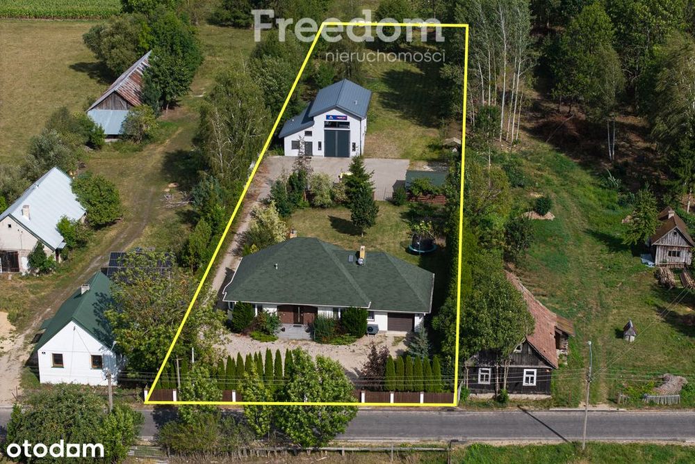 DOM PARTEROWY + Bud. Usługowy * Działka 4.000 m2