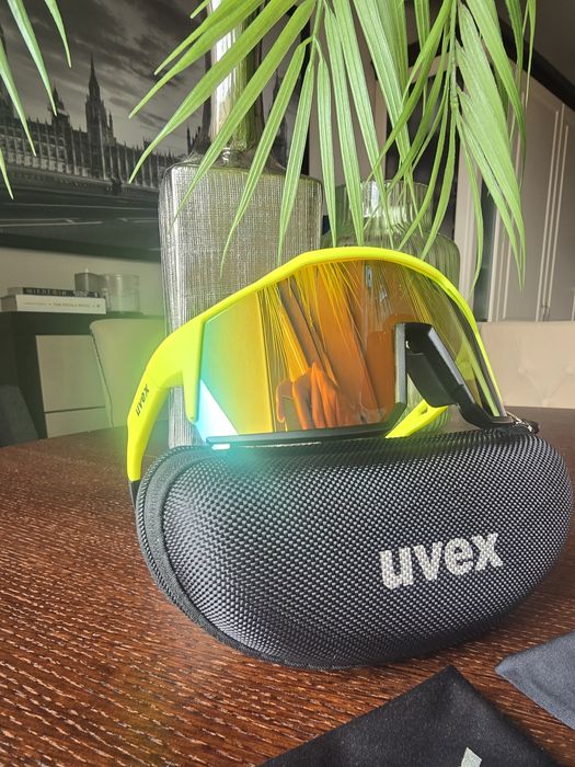 Okulary Uvex Yellow UV400 sportowe rowerowe bieganie trekking