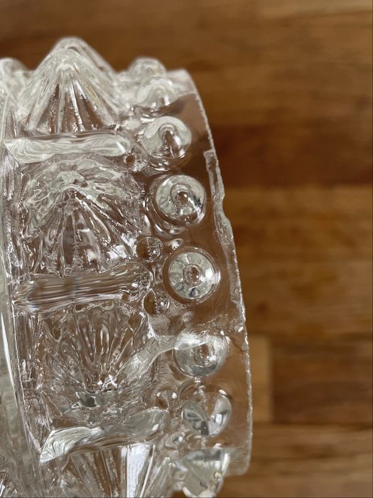 Szklany klosz do żyrandola, retro, vintage 10 x 15 cm