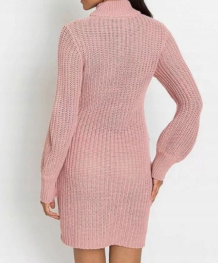 B.P.C sukienka dzianinowa brudny róż 36/38.