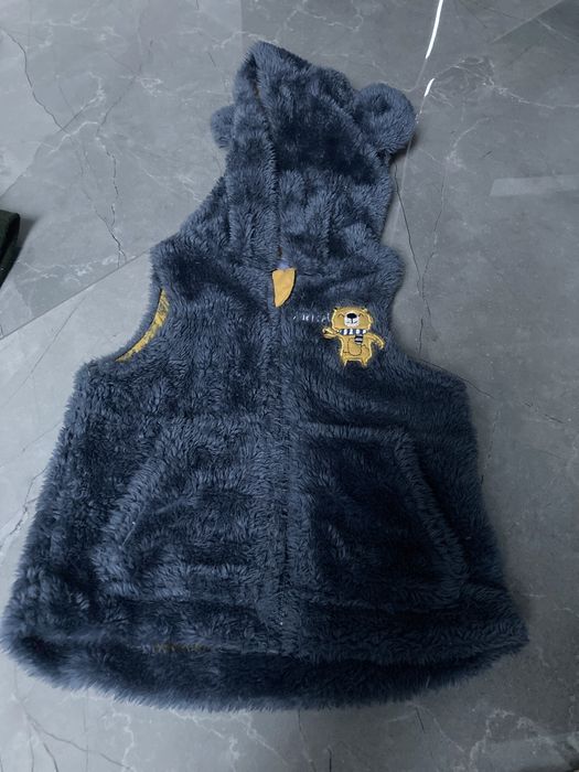 Komplet z dzianiny i bezrękawnik