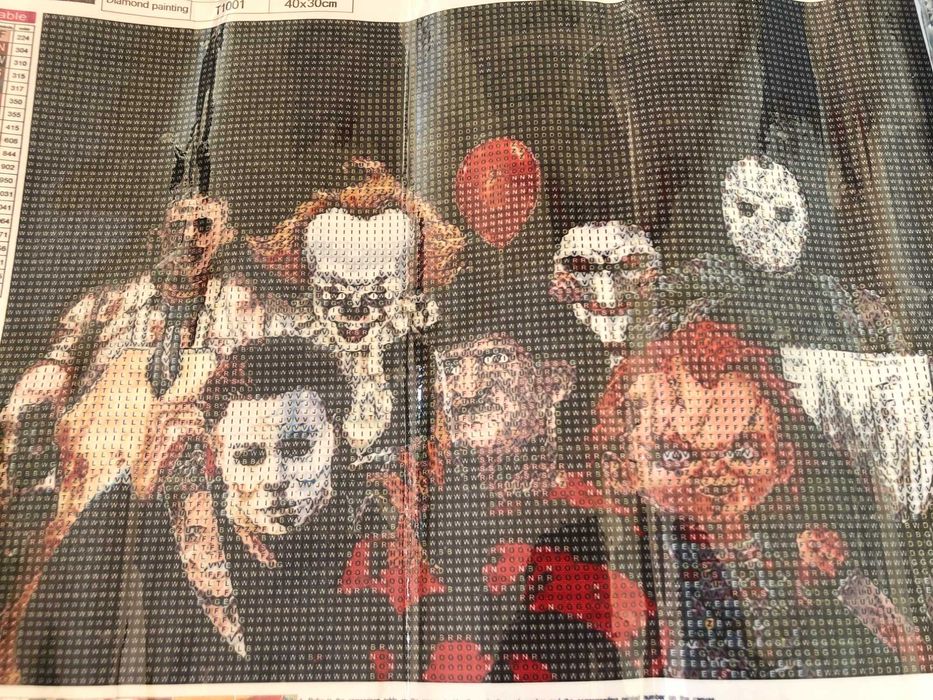 Diamond painting personagens terror