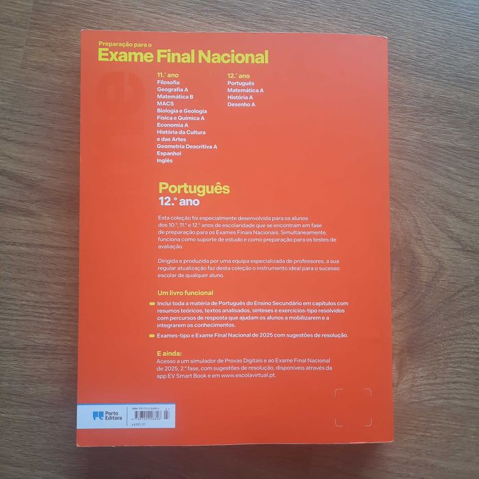 Português 12º ano, Preparação para Exame Nacional, Porto Editora